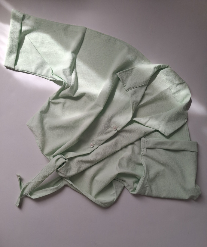 شومیز زنانه گره ای ینزی پفکی